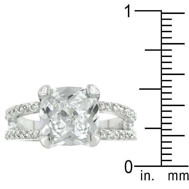 Double Band Cubic Zirconia Engagement Ring - JGI - Flyclothing LLC