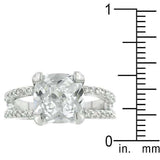 Double Band Cubic Zirconia Engagement Ring - JGI - Flyclothing LLC