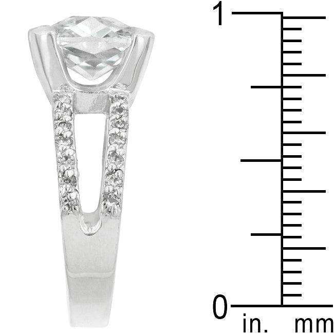 Double Band Cubic Zirconia Engagement Ring - JGI - Flyclothing LLC