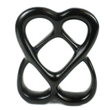 Double Heart 4 inch Black - SMOLArt - Flyclothing LLC
