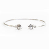 Double Lotus Cuff Bracelet - Asha Handicrafts - Flyclothing LLC