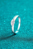 Moissanite Rhodium-Plated Ring - Trendsi - Flyclothing LLC