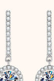 2 Carat Moissanite 925 Sterling Silver Drop Earrings - Trendsi - Flyclothing LLC