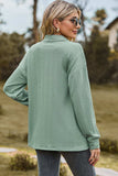 Half Button Dropped Shoulder Blouse - Trendsi - Flyclothing LLC