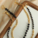 Bead Detail Chunky Chain Necklace - Trendsi - Flyclothing LLC
