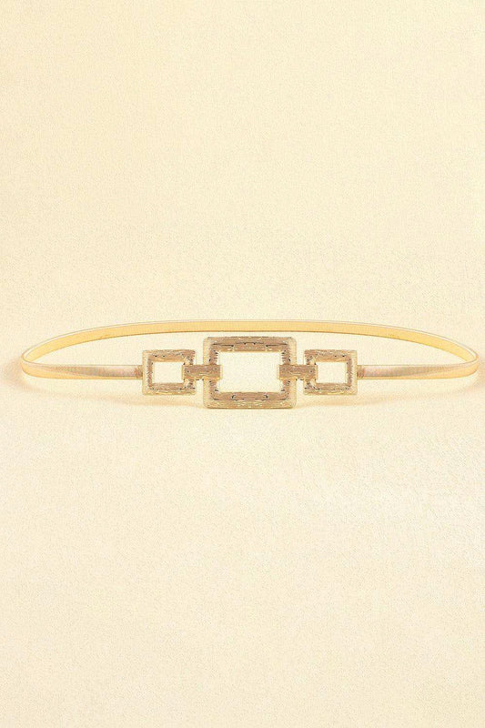 Square Shape Zinc Alloy Buckle Iron Belt - Trendsi - Flyclothing LLC