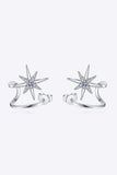 Moissanite Star Rhodium-Plated Earrings - Trendsi - Flyclothing LLC
