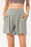 Pocketed Elastic Waist Active Shorts - Trendsi - Flyclothing LLC