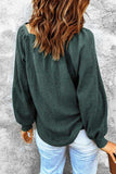 Square Neck Waffle-Knit Top - Trendsi - Flyclothing LLC
