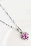 1 Carat Moissanite Heart Pendant Necklace - Trendsi - Flyclothing LLC