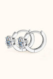 2 Carat Moissanite 925 Sterling Silver Huggie Earrings - Trendsi - Flyclothing LLC