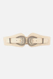 Shell Double Buckle Elastic Wide Belt - Trendsi - Flyclothing LLC