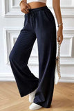 Drawstring Wide Leg Pants with Pocketed - Trendsi - Flyclothing LLC