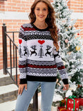Christmas Round Neck Sweater - Trendsi - Flyclothing LLC
