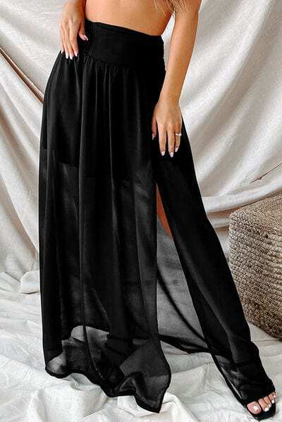 Slit High Waist Maxi Skirt - Trendsi - Flyclothing LLC