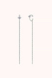 Moissanite 925 Sterling Silver Threader Earrings - Trendsi - Flyclothing LLC