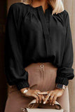 Button Up Round Neck Long Sleeve Shirt - Trendsi - Flyclothing LLC