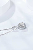 2 Carat Moissanite Round Pendant Necklace - Trendsi - Flyclothing LLC