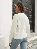 Dropped Shoulder Rib-Knit Sweater - Trendsi - Flyclothing LLC