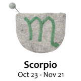 Felt Scorpio Zodiac Clutch - Global Groove Direct - Flyclothing LLC
