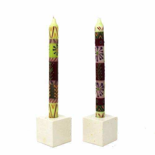 Hand Painted Candles in Kileo Design (pair of tapers) - Nobunto - Nobunto - Flyclothing LLC