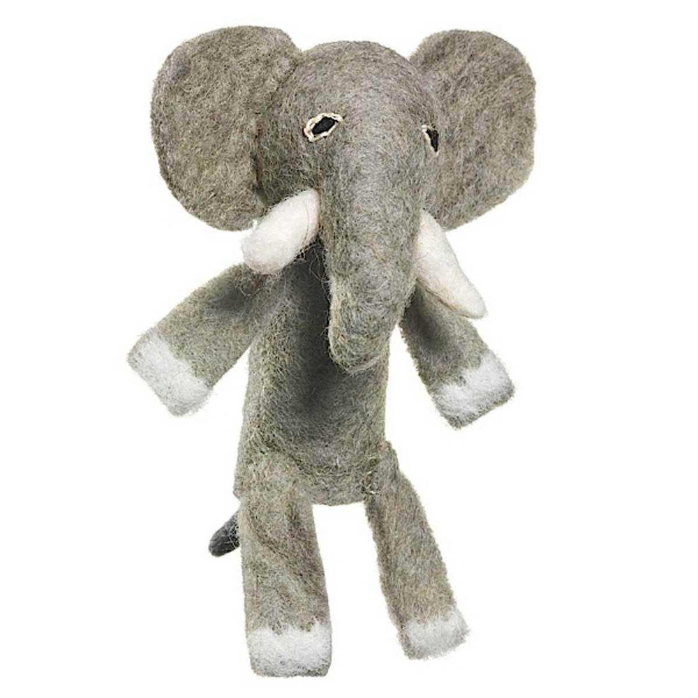 Woolie Finger Puppet - Elephant - Wild Woolies (T) - Wild Woolies (T) - Flyclothing LLC