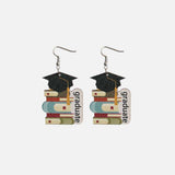 School Theme Wooden Dangle Earrings - Trendsi - Flyclothing LLC