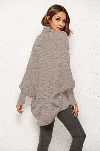Open Front Batwing Sleeve Cardigan - Trendsi - Flyclothing LLC
