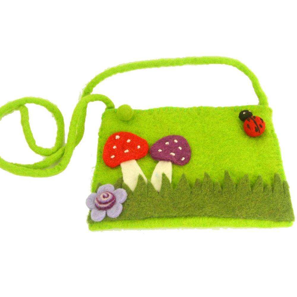 Felt Mushroom Purse - Global Groove (P) - Global Groove (P) - Flyclothing LLC