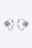 2 Carat Moissanite 925 Sterling Silver Huggie Earrings - Trendsi - Flyclothing LLC