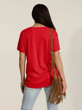 Cat Round Neck Dropped Shoulder T-Shirt - Trendsi - Flyclothing LLC