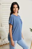 Sew In Love Stay and Chat Love Full Size Pocket Tee - Trendsi - Flyclothing LLC