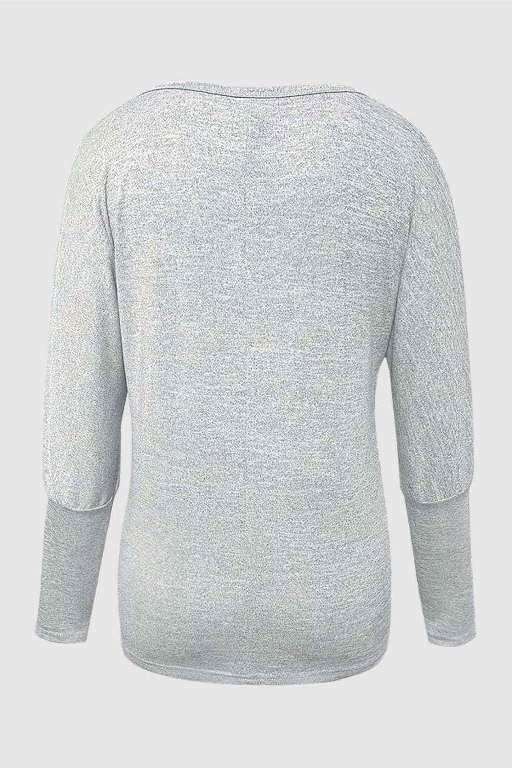 Cutout Round Neck Long Sleeve T-Shirt - Trendsi - Flyclothing LLC