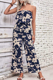 Floral Strapless Wide Leg Jumpsuit - Trendsi - Flyclothing LLC