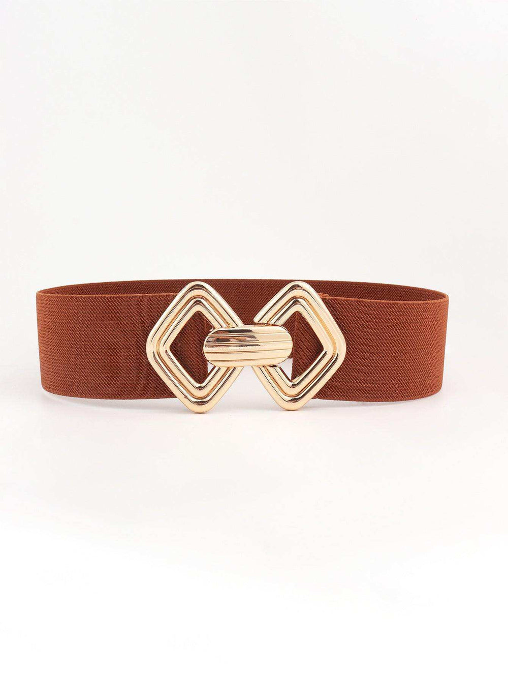 Geometric Buckle Elastic Wide Belt - Trendsi - Flyclothing LLC