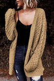 Open Front Dropped Shoulder Cardigan with Pockets - Trendsi - Flyclothing LLC