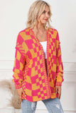 Contrast Exposed Seam Open Front Cardigan - Trendsi - Flyclothing LLC