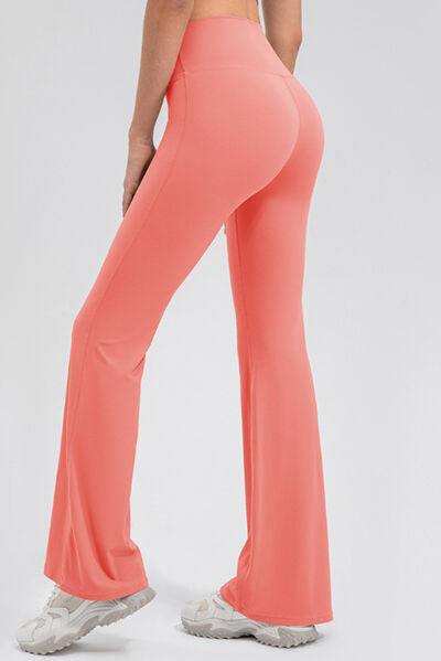 High Waist Straight Active Pants - Trendsi - Flyclothing LLC