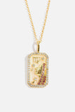 Rhinestone Constellation Pendant Copper Necklace - Trendsi - Flyclothing LLC