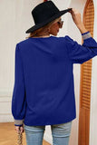 V-Neck Long Sleeve T-Shirt - Trendsi - Flyclothing LLC