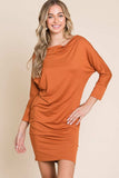 Culture Code Full Size Dolman Sleeve Mini Dress - Trendsi - Flyclothing LLC