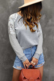 Mixed Print Raglan Top - Trendsi - Flyclothing LLC