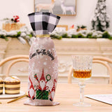 2-Piece Christmas Plaid Wine Bottle Covers - Trendsi - Flyclothing LLC