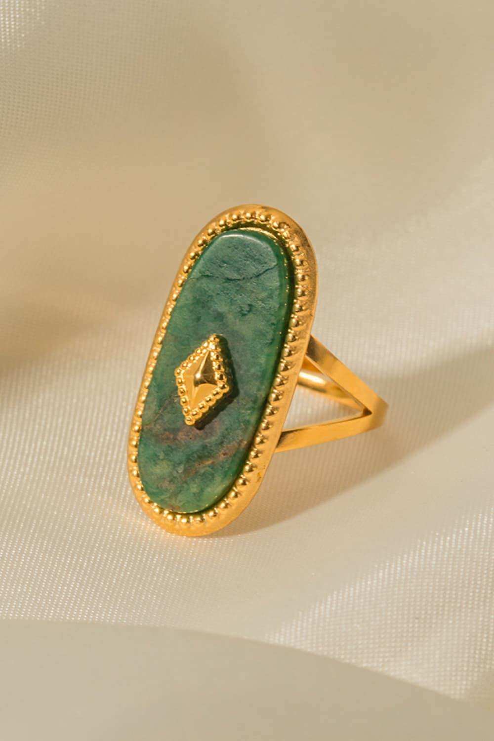 Natural Stone Copper Ring - Trendsi - Flyclothing LLC