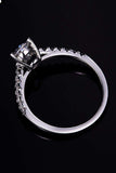 1 Carat Moissanite 925 Sterling Silver Side Stone Ring - Trendsi - Flyclothing LLC