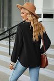 V-Neck Long Sleeve Blouse - Trendsi - Flyclothing LLC