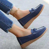Weave Wedge Heeled Loafers - Trendsi - Flyclothing LLC