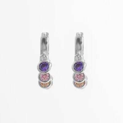Zircon 925 Sterling Silver Huggie Earrings - Trendsi - Flyclothing LLC