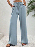 Wide Leg Drawstring Pants - Trendsi - Flyclothing LLC