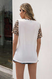 Leopard V-Neck Tunic Tee - Trendsi - Flyclothing LLC